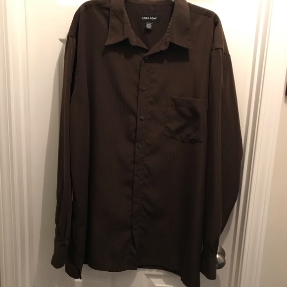 Linea Dome 2XLTall 18-18 1/2 Brown Men’s Shirt - Picture 1 of 7